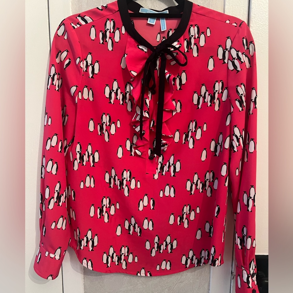 Draper James hot pink blouse